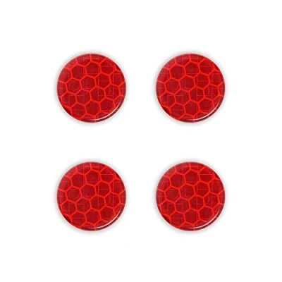 Obrázek 4R Quattroerre.it 5464 Reflektierende 3D Aufkleber Diamond Refractive Stickers, Rot Kreise, 4 Stück Durchmesser 30 mm