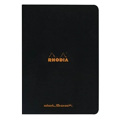 Obrázek Rhodia 119166C poznámkový sešit / Kladde DIN A4 21 x 29,7 cm, 48 listů Dot lineatur 80 g, není mikroperforovaný, černý, 1 kus