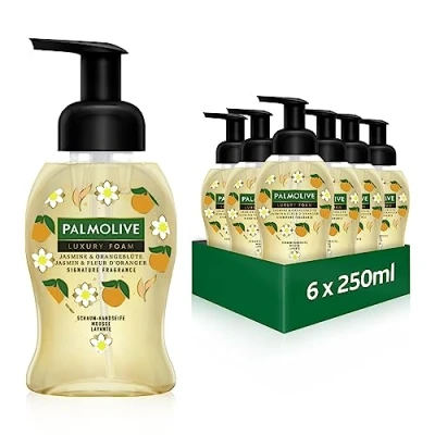 Obrázek Palmolive mýdlo Luxury Foam jasmín a pomerančový květ 6 x 250 ml pěnové pro jemné čištění rukou