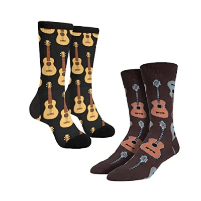Obrázek ENSTAB 2 Paar Gitarre Socken Geschenke Musikliebhaber Musik Unisex(Größe41 46) (Gitarre 2)