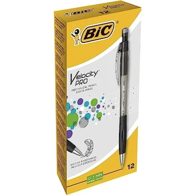 Obrázek BIC mechanická verzatilka Velocity pro, HB, včetně 3 Minen, krabička à 12 ks, rukojetí, černá 0,7 mm