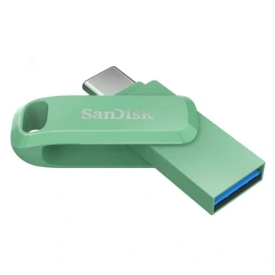 Obrázek SanDisk Ultra Dual Drive Go USB typ C 128 GB (Android Smartphone paměť, přípojka typu C, rychlost čtení 400 MB/s, použití možné jako přívěsek na klíčenku) Absinth zelená
