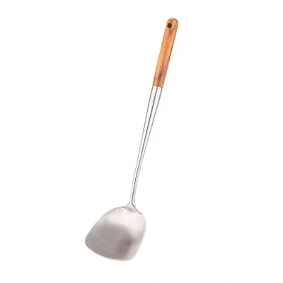 Obrázek Obracečka na pánev Wok, 17 palců naběračka 304 nerezová ocel Wok špachtle