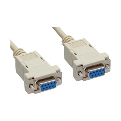 Obrázek InLine 12224L kabel s nulovým modemem, 9pólová zdířka / zdířka, 3 m, klipový