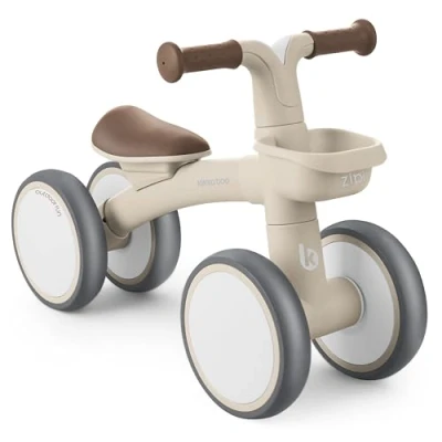 Obrázek KikkaBoo Bicicleta Sin Pedály ZIPI, Correpasillos Bebé 1 Año, Equilibrio, Bici con Canasta, Ajustable, Juguete para Niños, Regalo Bebé, béžové