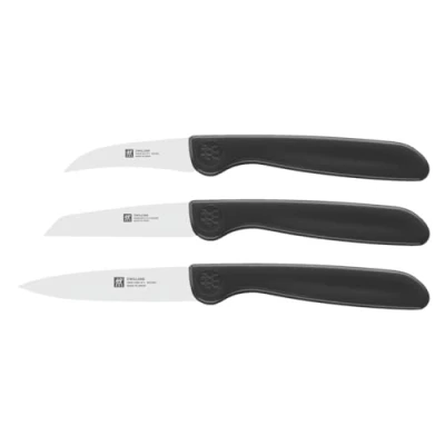 Obrázek ZWILLING Twin Grip sada nožů na zeleninu, 3dílná (loupací nůž 5 cm, zeleninu 8 špikovací cm), plastová rukojeť, černá