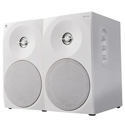 Obrázek Woxter Dynamic Line 410 White 2.0 Stereo Lautsprecher (angetrieben mit 150W Leistung, Holz, 4, Woofer, 2 Hochtöner, 3,5 mm, RCA, Bassreflex Control (Lautstärke, Höhen, Bass), weiß, SO26 075