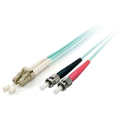 Obrázek Equip LWL Patchkabel Glasfaserkabel LC &gt;ST 50/125mμ 0.50m Multimode Duplex Türkis Polybeutel