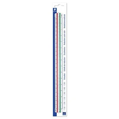 Obrázek STAEDTLER 561 98 4BK redukční měřítko zaměření 30 cm, 6 stupnic, barevné duté kužely