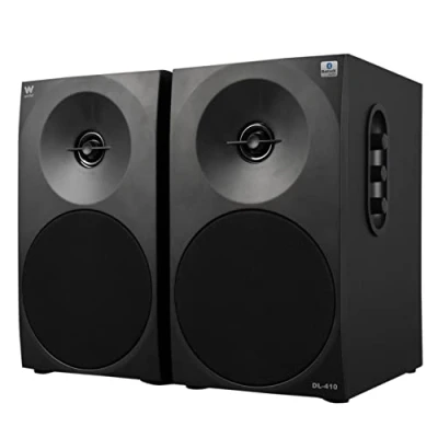 Obrázek Woxter Dynamic Line Stereo 2.0 (150W Leistung, Bluetooth, Holz, 4, Woofer, 2 Hochtöner, 3,5 mm, RCA, Bassreflex Control (Lautstärke, Höhen, Bass) Lautsprecher, Schwarze Farbe DL 410 BT