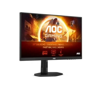 Obrázek AOC Gaming Q27G4XND 27palcový QHD monitor, 180 Hz, 0,5 ms, FreeSync. Prem, Height Adjustable Stand, HDR10 (2560x1420, HDMI 2.0, DisplayPort 1.4)