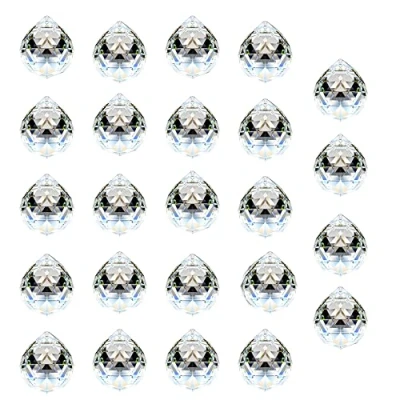 Obrázek Adwikoso 24 Stücke 20mm Kristallkugel Prisma Anh?nger Glas Kronleuchter H?ngende Feng Shui Sonnenf?nger Hochzeit Fensterdekoration (20mm, 24)