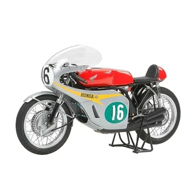 Obrázek Tamiya 14113 1:12 Honda RC166 GP Racer 1960 napodobenina věrná originálu, plastová stavebnice, kutilství, modelářská sada, sestavení, nelakované, vícebarevné