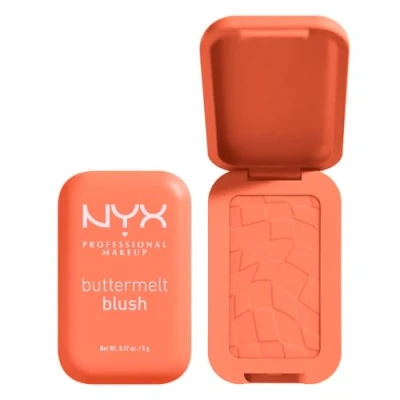 Obrázek NYX Professional Makeup Máselná tvářenka, krémová textura s bambuckým máslem, mandlovým máslem a mangovým snadné roztírání pro svěží vzhled, barva: Getting Butta