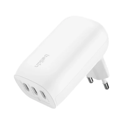 Obrázek Belkin Nabíječka BoostCharge USB C s konektory DREI a PPS (67 W), rychlonabíječka PD 3.1 iPhone pro řadu 16, série 15, MacBook Pro, AirPods, Galaxy bílá