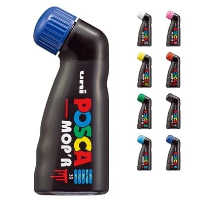 Obrázek Uni Ball 183251 POSCA Marker MOP&#039;R PCM 22, runde Stempelspitze 3 19 mm, blau, 1 Stück, ergonomische Form