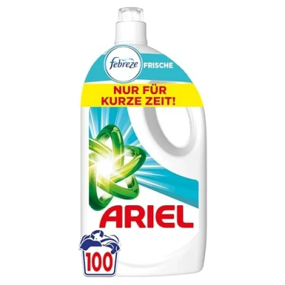 Obrázek Ariel Tekutý prací prostředek, 100 pracích dávek Universal+ s čerstvostí Febreze, silné odstranění skvrn již od 1. praní