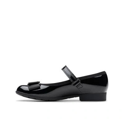 Obrázek Clarks Dívčí Scala Tap K uzavřené baleríny, Black Pat 507