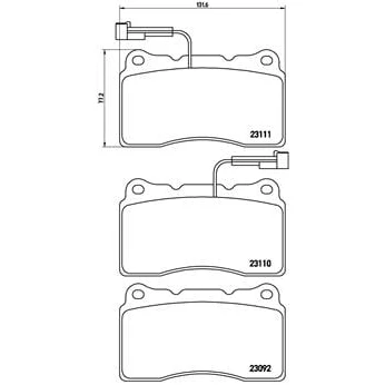 Obrázek Brembo P23078 přední brzdové destičky, počet 4