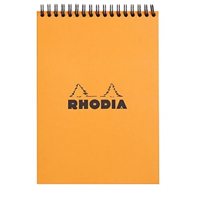 Obrázek Rhodia Poznámkový blok 16501C Note Pad (s dvojitou spirálou, DIN A5, linkovaný, 80 g, 14,8 x 21 cm, listů) 1 kus oranžový