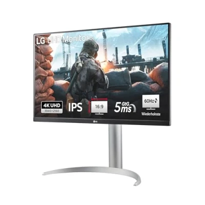 Obrázek LG, 27 palců, Ultra HD 4K monitor, 68,4 cm, 16:9, Super Resolution, 3840 x 2160, 60 Hz, 5 ms, HDR10, AMD FreeSync, DCI P3 95%, DisplayHDR 400, 27UP850K W.AEU bílá &amp; černá