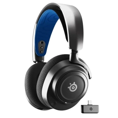 Obrázek SteelSeries Arctis Nova 7P Wireless multiplatforma herní náhlavní souprava magnetické neodymové měniče 2,4 GHz + smíšený Bluetooth zvuk výdrž baterie 38 hodin ClearCast Gen 2 KI Mik PS5, PC,
