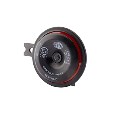 Obrázek Hella HORN STYLE S90 12 V 111 dB(A) frekvenční rozsah: 415Hz vysoký tón elektrický ECE barva pláště: červená/černá plochá přípojka množství: 1 3AL 922 000 951