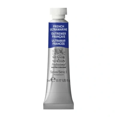 Obrázek Winsor &amp; Newton 0102263 profesionální akvarelové barvy, živé vodní barvy v umělecké kvalitě, vysoká zářivost barev a jas, stálé na světle, archivní kvalita, tuba 5 ml francouzský ultramarýn