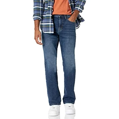 Obrázek Amazon Essentials Herren Bootcut Jeans mit schmaler Passform, Mittlere Waschung, 32W / 32L