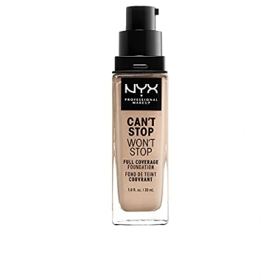 Obrázek NYX Professional Makeup Can&#039;t Stop Won&#039;t Full Coverage Foundation, Dlouhotrvající, voděodolný, veganská receptura, matovaná pleť, barevný odstín: alabastr