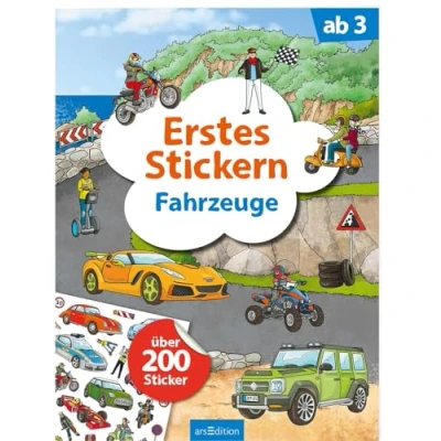 Obrázek Erstes Stickern Fahrzeuge: Über 200 Sticker Stickerheft für Kindergarten Kinder ab 3 Jahren
