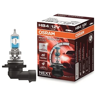 Obrázek OSRAM NIGHT BREAKER LASER HB4, + o 150 % více jasu, halogenová žárovka do světlometu, 9006NL, 12V osobní, skládací krabice (1 žárovka)