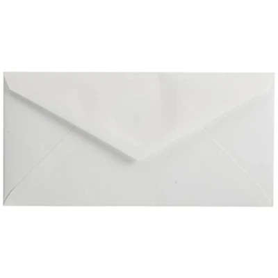 Obrázek G.Lalo 23500L Umschläge gummiert Toile impériale (weiß gefüttert, DL, 110 x 220 mm, 20 Umschläge, 100 g) weiß