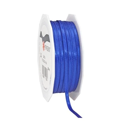 Obrázek PRÄSENT C.E. Pattberg Satin Royalblau, 50 m Satinband zum Einpacken von Geschenken, 3 mm Breite, Geschenkband Dekorieren &amp; Basteln, Dekoband, Anlass