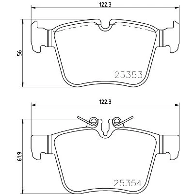 Obrázek Sada brzdových destiček, kotoučová brzda BREMBO P 50 122