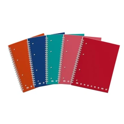 Obrázek PIGNA 02155595 Notizbuch M A5 mit Löchern und Mikroperforationsspirale, 70 Blatt, 5 Stück