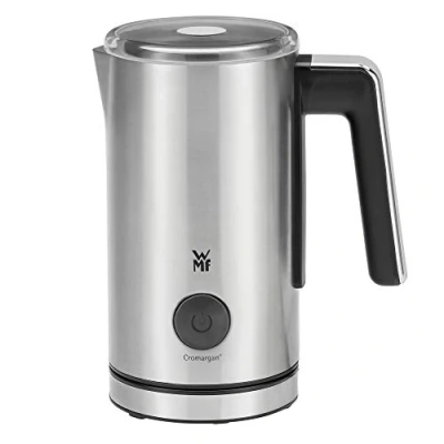 Obrázek WMF Stelio napěňovač mléka elektrický (500 W, 150250 ml, nepřilnavý povrch, bezdrátový, pro mléčnou pěnu horká a studená, čokoláda) Cromargan, matná/stříbrná