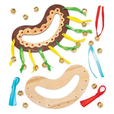 Obrázek Baker Ross Tamburin Bastelsets aus Holz (3 Stück) perfekt als kleine Partyüberraschung oder Geschenkidee für Kinder, AW638