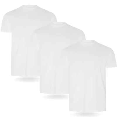 Obrázek FM London Herren T Shirt (3/5er pack) Shirt, Weiß (3er Pack), XXL