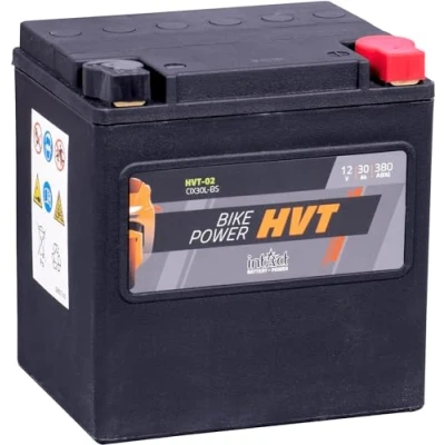 Obrázek intAct HVT motorová baterie Akumulátor pro skútry, motocykly, traktory. Bezúdržbová A odolná proti vytečení. 02, CIX30L BS, 66010 97A, 12V baterie, 30 Ah (c20), 380 (EN) Rozměry: