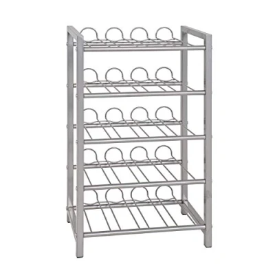 Obrázek HAKU Möbel Regál na láhve kov, rozměry: š 34 cm x v 59 h 22 cm, styl: moderní