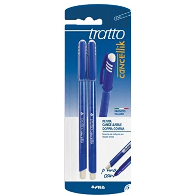 Obrázek Tratto 041702 Tintenroller mit löschbarer Tinte, Blau, 2 Stück