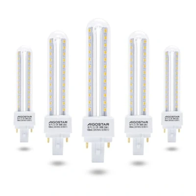 Obrázek LED teplá bílá 12W PLC G24 světelný zdroj Mains žárovka 3000 K 1180 lumenů úhel vyzařování 360 stupňů 2U žárovky 5 kusů energeticky úsporné
