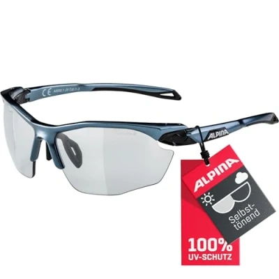 Obrázek ALPINA TWIST FIVE HR V samotónní, odolné proti prasknutí &amp; brýle na sport jízdní kolo bez zamlžování se 100% UV ochranou pro dospělé, tin black, One Size