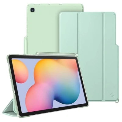 Obrázek Fintie pouzdro pro Samsung Galaxy Tab S6 Lite 10,4 palců 2024/2022/2020 tablet Slim ochranné s průhledným zadním krytem Cover a funkcí Auto Sleep / Probuzení, mátová