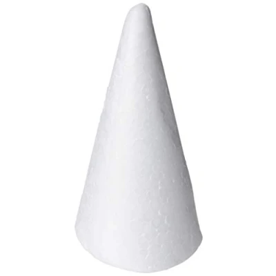 Obrázek Creativ Kužel ze polystyrenu, 11 cm, bílý, 5 kusů, 543580