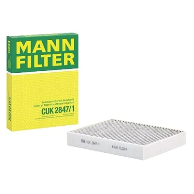 Obrázek MANN FILTER Interiérový filtr CUK 2847/1 pylový s aktivním uhlím pro osobní automobily