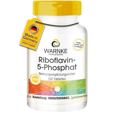 Obrázek riboflavin 5 fosfát vitamín B2 100 tablet veganský aktivní výstražné vitální látky německá lékárna
