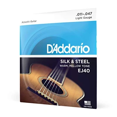 Obrázek D&#039;Addario EJ40 Silk &amp; Steel normální (.011 .047) Strings Folk Guitar