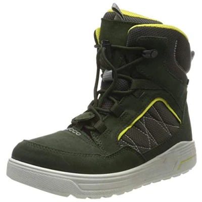 Obrázek ECCO Chlapecké boty Urban SNOWBOARDER vysoké tenisky Mid cut Boot, zelené (Deep Forest/Canary 51640), 29 EU, Zelená Deep Forest Canary 51640